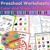 Preschool Color and Shape Discovery Worksheet: Learn, Crea