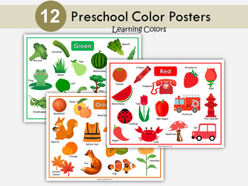 Preview of Learning Colors, Colors Words Printable, Pre-K Colors Cards, Kindergarten, T-376
