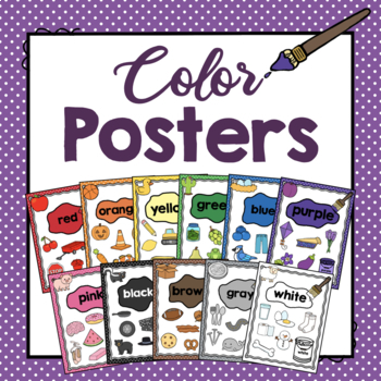 Preview of Color Word Posters | Color Bulletin Board Posters | Colorful Classroom Decor