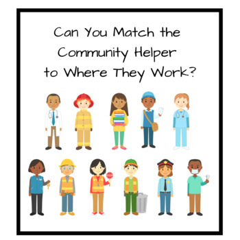 Preview of Preschool Community Helper Matching Game