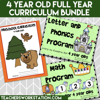 Preview of Preschool Complete Curriculum - 4 Year Olds