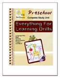 Preschool Complete Study Unit Everything For Learning Drills