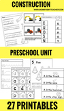 Preschool Construction Theme Unit Printables