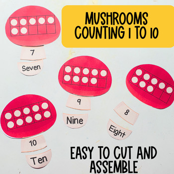 Preview of Preschool Counting Activity 1 to 10, Thanks giving activity,Toddler Count Match