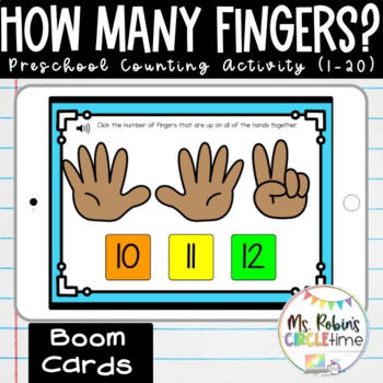 Preview of Preschool Counting Activity - Numbers 1-20 - Boom Cards