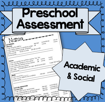 Preview of Preschool Conference Assessment