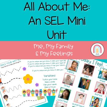 Preview of Preschool Social Emotional Learning - All About Me, My Family, Feelings - Unit
