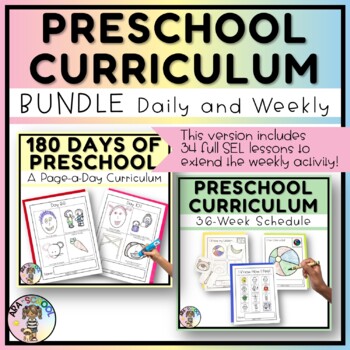 Preview of Preschool Curriculum BUNDLE WITH SEL lessons 50% off | Pre-K Special Education