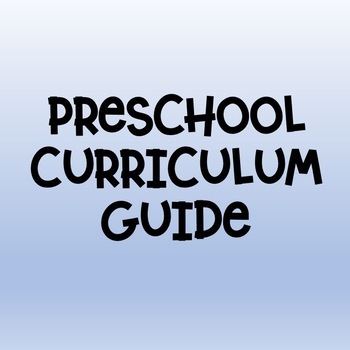 Preview of Preschool Curriculum Guide