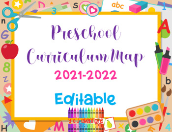 Preview of UPDATED: Preschool Curriculum Map: 2022-2023
