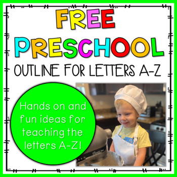 Preview of Preschool Curriculum Map Letters A-Z | FREE