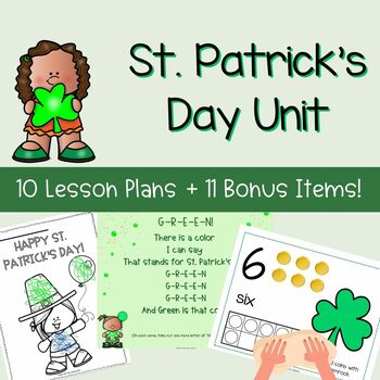 Preview of Preschool Curriculum - St. Patrick's Day Unit - Low Prep Lesson Plans