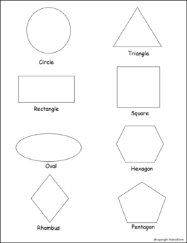 Preschool Cut and Paste Shapes Worksheets by RojinaStore | TPT