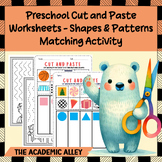 Preschool Cut and Paste Worksheets - Shapes & Patterns Mat