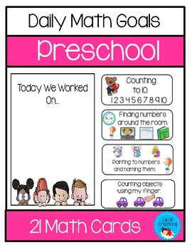 Preview of Preschool Daily Math Goals