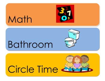 poster for preschool daily schedule