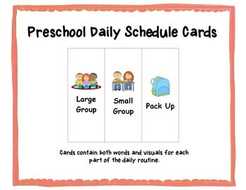 Preschool Daily Schedule Cards