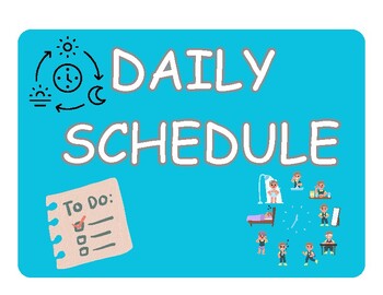 Preview of Preschool Daily Schedule Posting