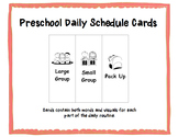 Preschool Daily Schedule cards