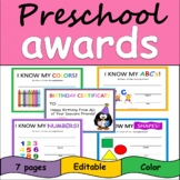 Preschool & Daycare Awards: Shapes, Numbers, ABC's, Colors