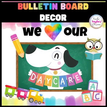 Preview of Preschool Daycare Bulletin Board Decor Kit - Rainbow Daycare Classroom Decor