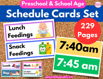 Preview of Preschool/Daycare Daily Schedule Cards