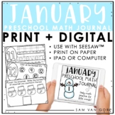 Preschool Math Journal: January - Use with Seesaw™ or Print