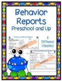 Preschool Detailed Behavior Reports