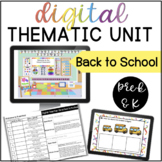 Preschool Digital Thematic Unit: Back to School -  Distanc