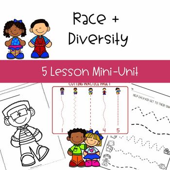 Preview of Preschool Diversity + Race Mini Unit - Curriculum - Celebrate Diversity - Pre-K