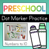 Preschool Dot Marker Number Practice - Numbers to 10