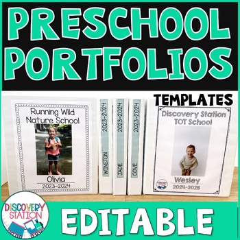 Preview of Preschool EDITABLE Portfolio Templates