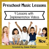 Preschool / Early Childhood Music Lesson Plans {November}