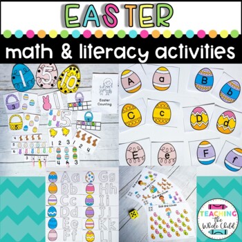 Preview of Easter Preschool Activities- Literacy and Math Printables