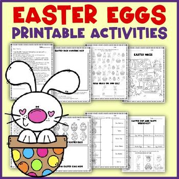 Preview of Preschool Easter egg hunt letter to parents, & Cut Paste Activities