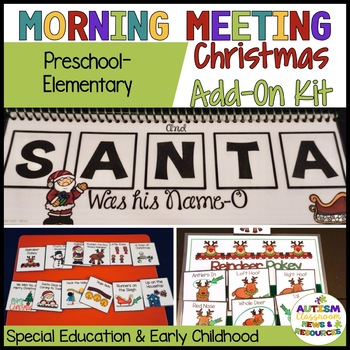 Preview of Preschool*Elementary Circle CHRISTMAS ADD-ON KIT (special ed.,autism)