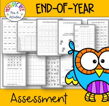 Preschool End Of Year Assessment Worksheets Teachers Pay Teachers