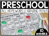 Preschool Fall Learning Menus | DISTANCE LEARNING GOOGLE S
