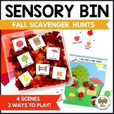 Preschool Fall Sensory Bin Scavenger Hunt Activities- 4 Di