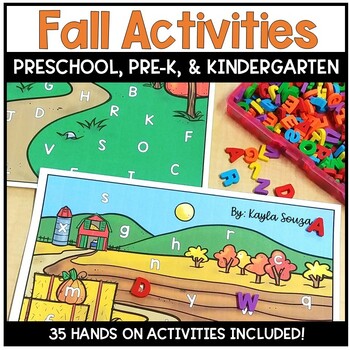 Preview of Preschool Fall and Thanksgiving Activities | Math, Literacy & Fine Motor