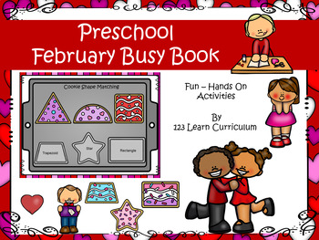 Preview of Preschool February Busy Book