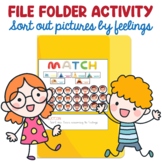 Preschool File Folder Activity, Match Faces according to Feelings