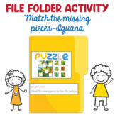 Preschool File Folder Activity, Match the Missing Pieces t