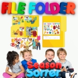 Preschool File Folder Activity, Season Sorter