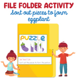 Preschool File Folder Activity, Sort Out Eggplant pieces