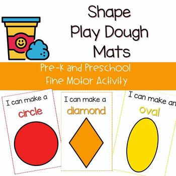 2D Shapes Play Dough Mats, Shape Activities for Fine Motor