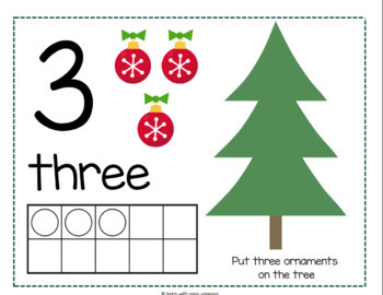 Preschool Fine Motor - Christmas Play Dough Counting Mats - Number ...