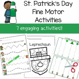 Preschool Fine Motor - St. Patrick's Day - Cutting Tracing