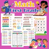 Preschool, First Grade Math Worksheet Bundle - Addition, C