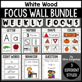 Preschool Focus Wall Complete Bundle in White Wood Style